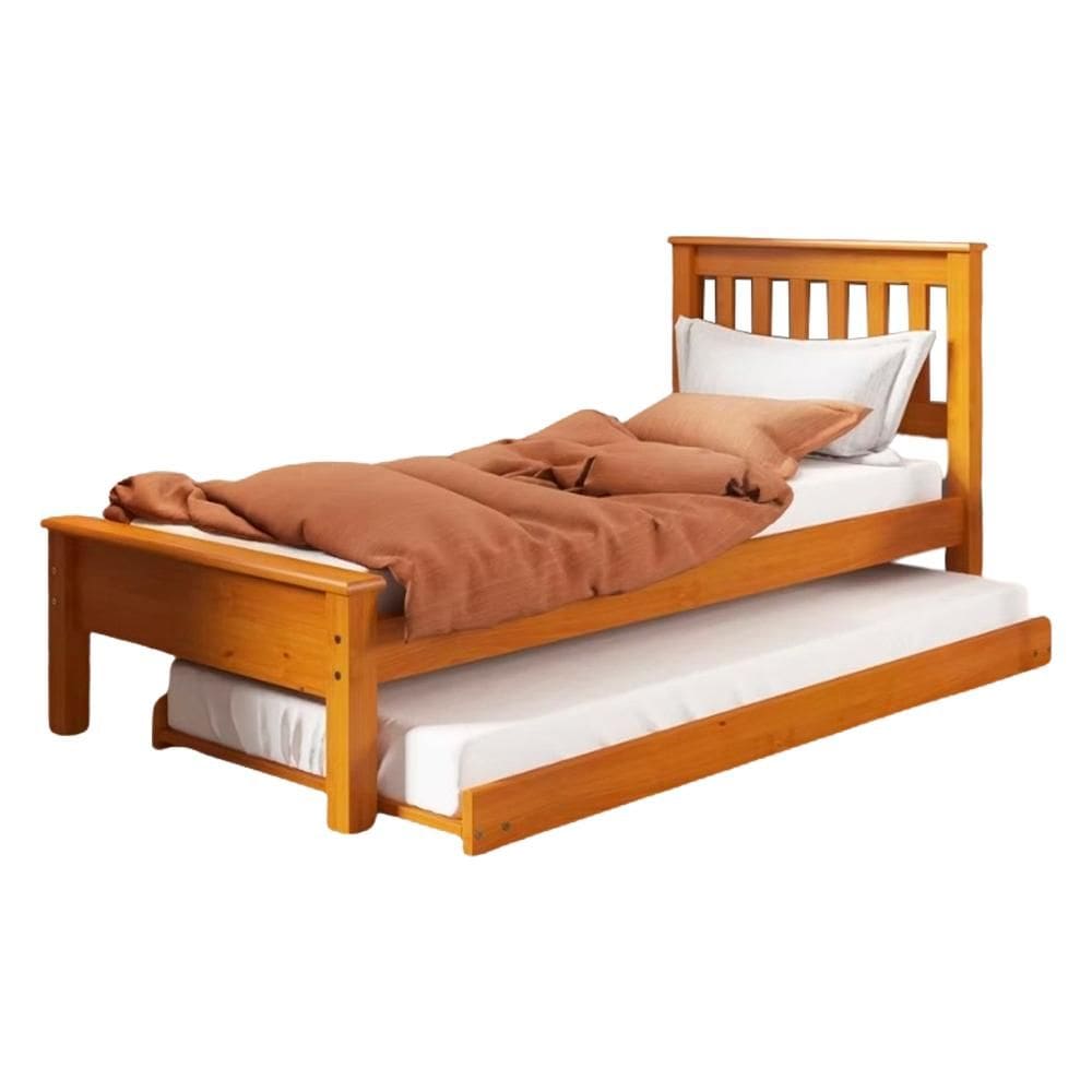 Cama De Solteiro Madeira Maciça Com Cama Auxiliar 706X715LA Marjori