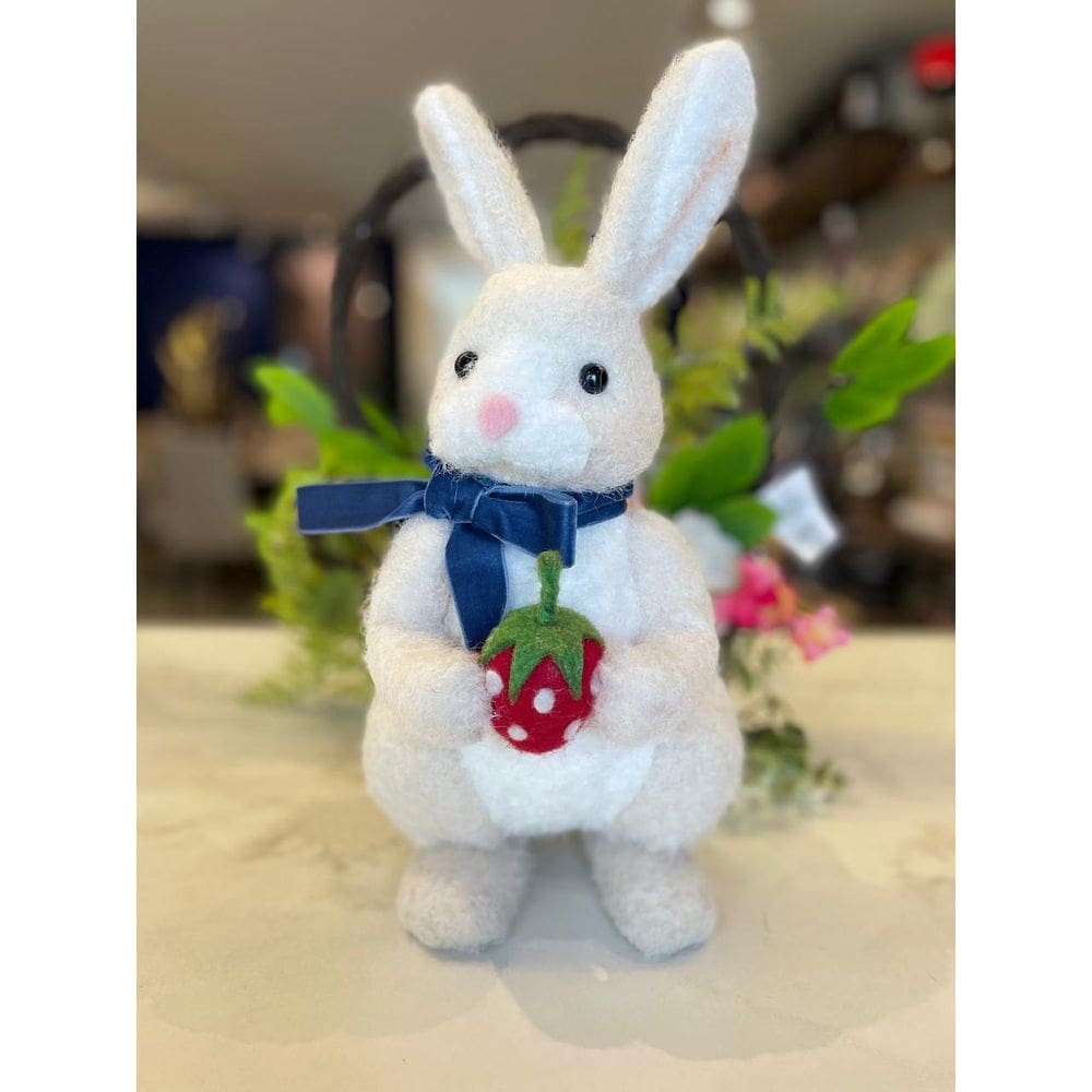 Unidade BONECO COELHO MORANGOS (BEGE) 37X17cm (FLORARTE)