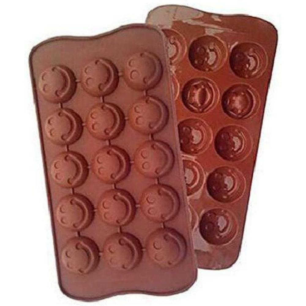 Forma Silicone De Bombom Carinha Feliz 15 Cavidades - Kehome