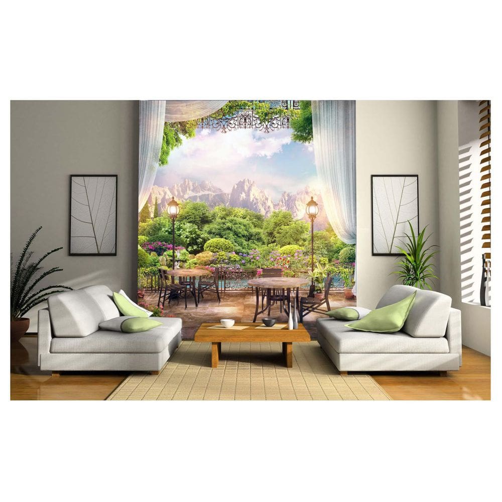 Papel De Parede Paisagem Digital Lago Varanda  Dav42