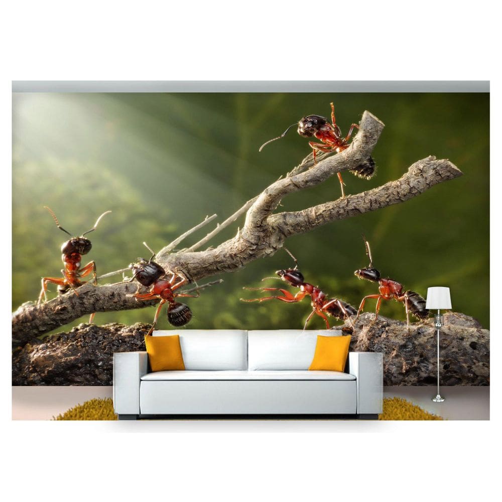 Papel De Parede Animais Formigas Trabalho 3D Anm117