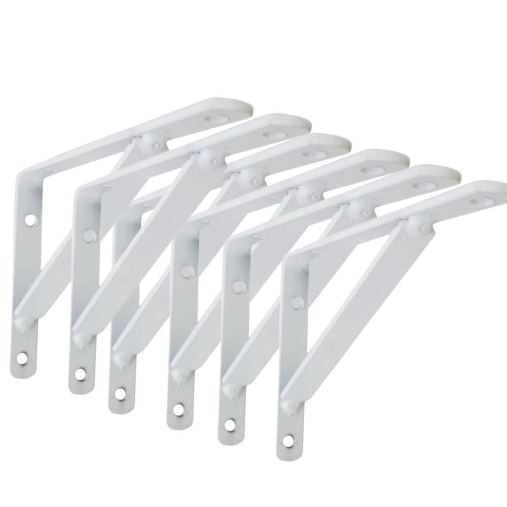 Kit 6 Suporte De Prateleira Cantoneira Mão Francesa 40Cm