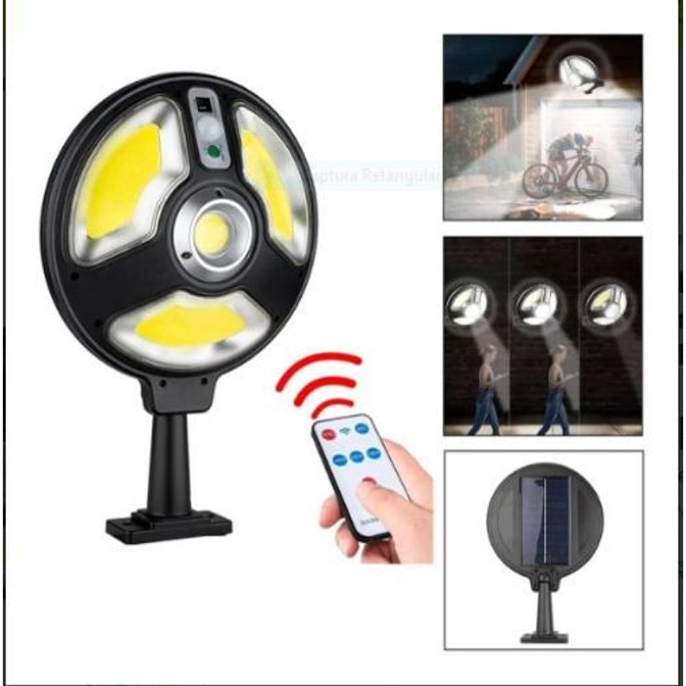 Luminária Parede Placa Solar Ajustável Microled 23W Sensor