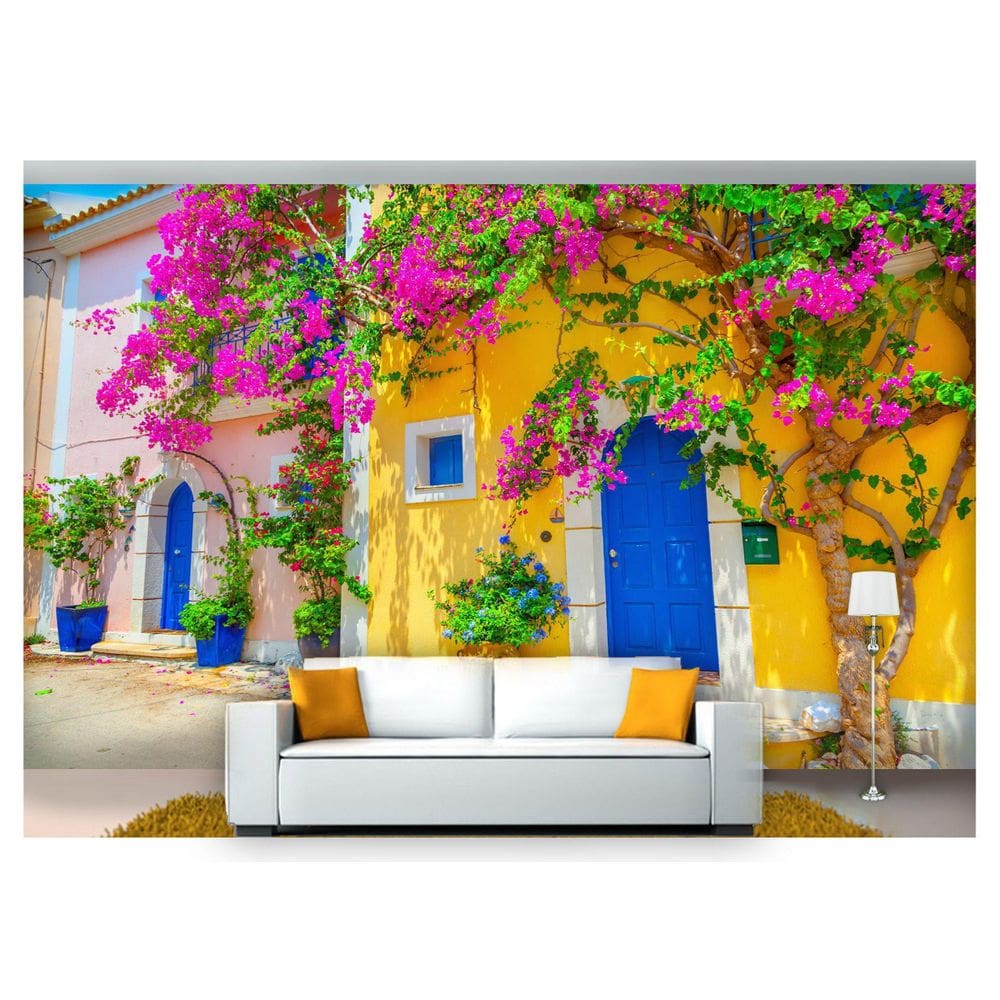 Papel De Parede Cidade Antiga Rua Européia 3D Cda19