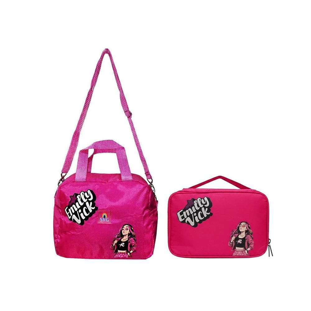 Lancheira + Estojo Emilly Vick Infantil Escolar Aula Meninas