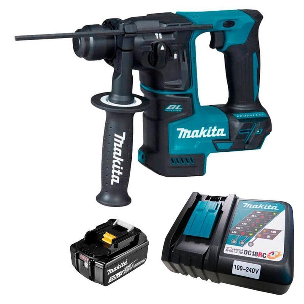 Martelete Rotativo Rompedor A Bateria 18V Makita Dhr171Z-Kit