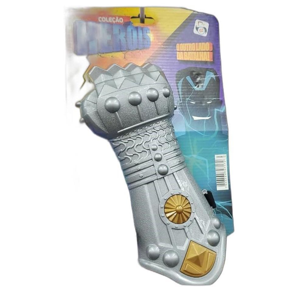 Luva Coleção Heróis Cinza Fantasia