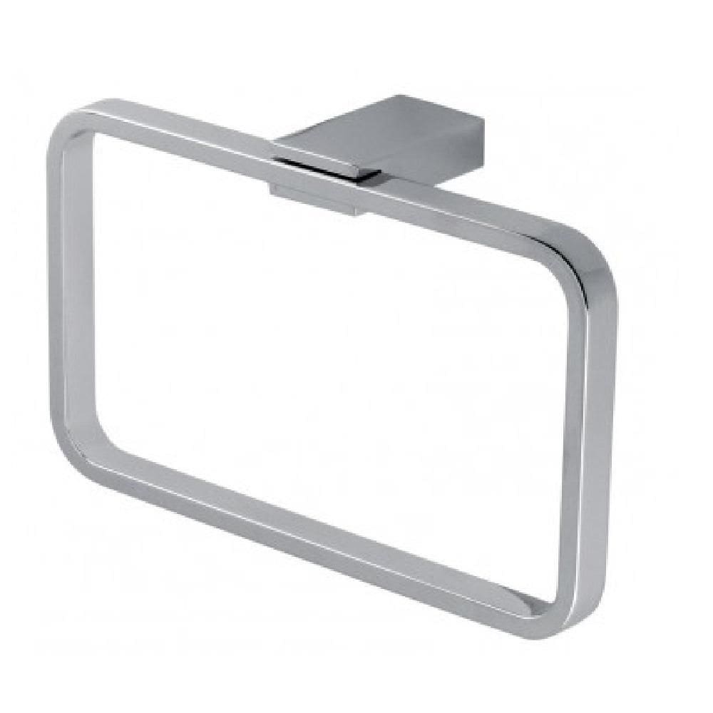 Porta Toalha Rosto Argola Latão Siena - Cromado
