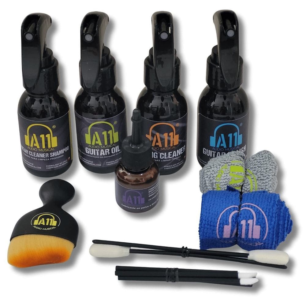 Kit Full De Limpeza Para Instrumentos A11 Audio Musical