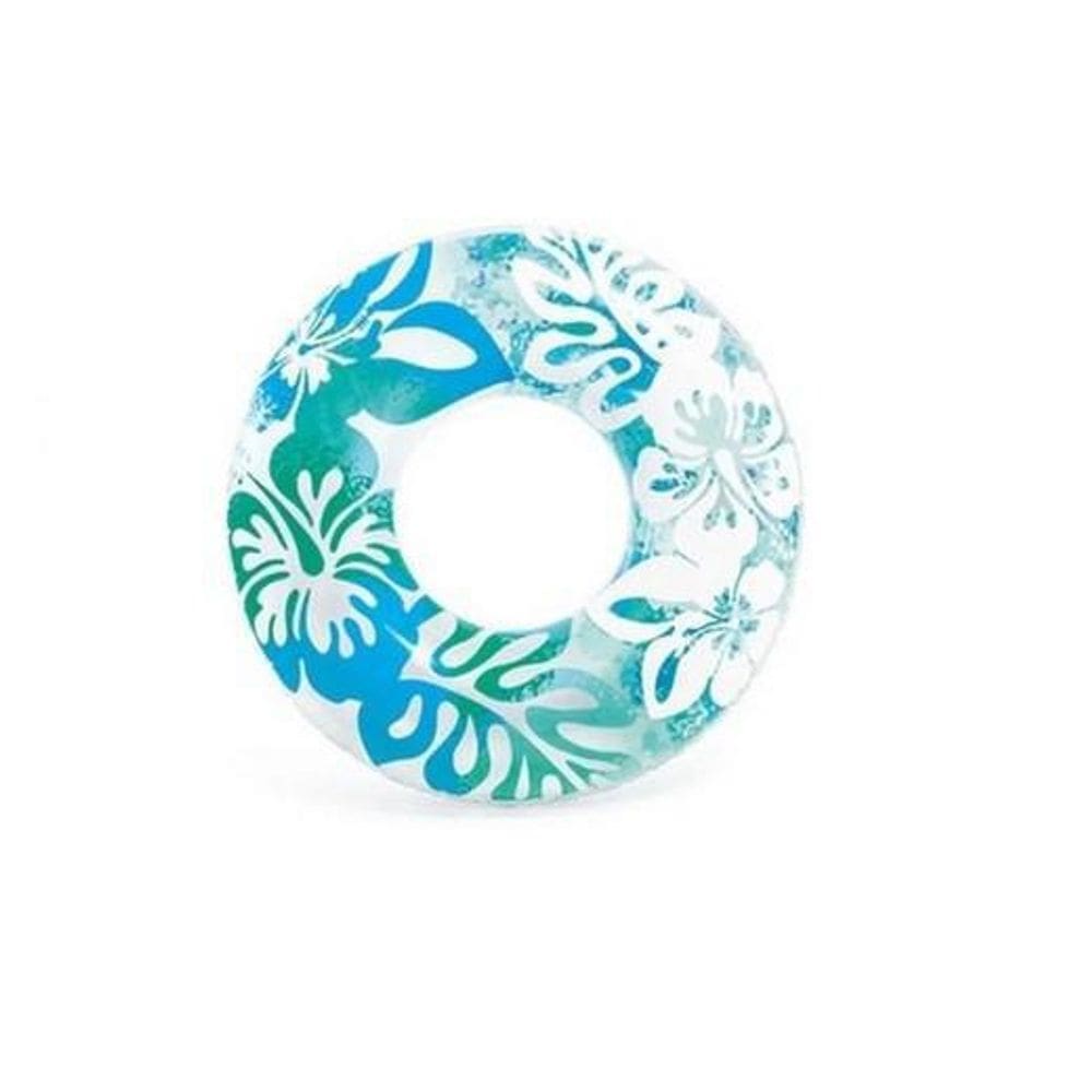 Boia Inflável Flores Azul Com Verde 91Cm Intex