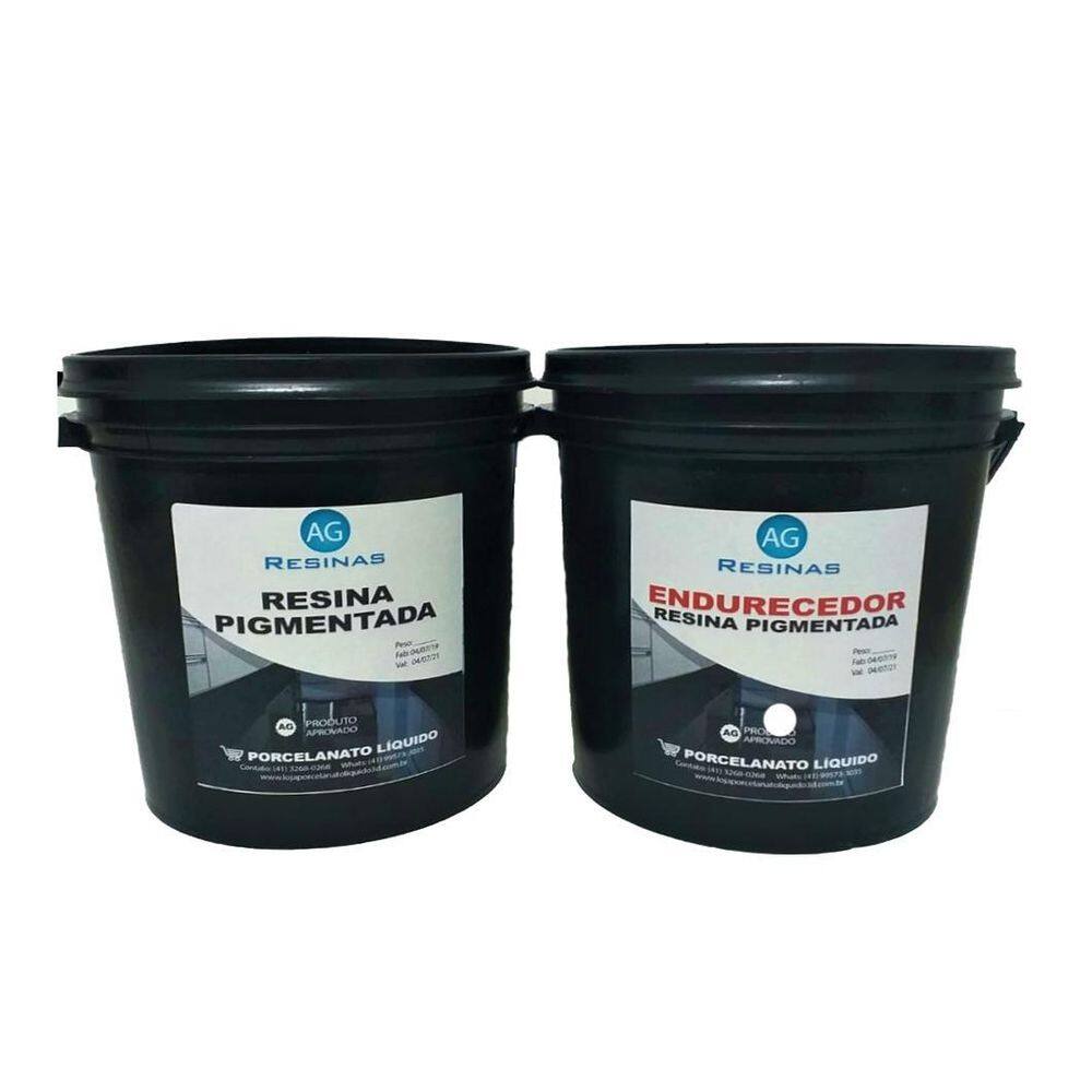 Kit Resina Epóxi Verde + Endurecedor Porcelanato Líquido 4Kg