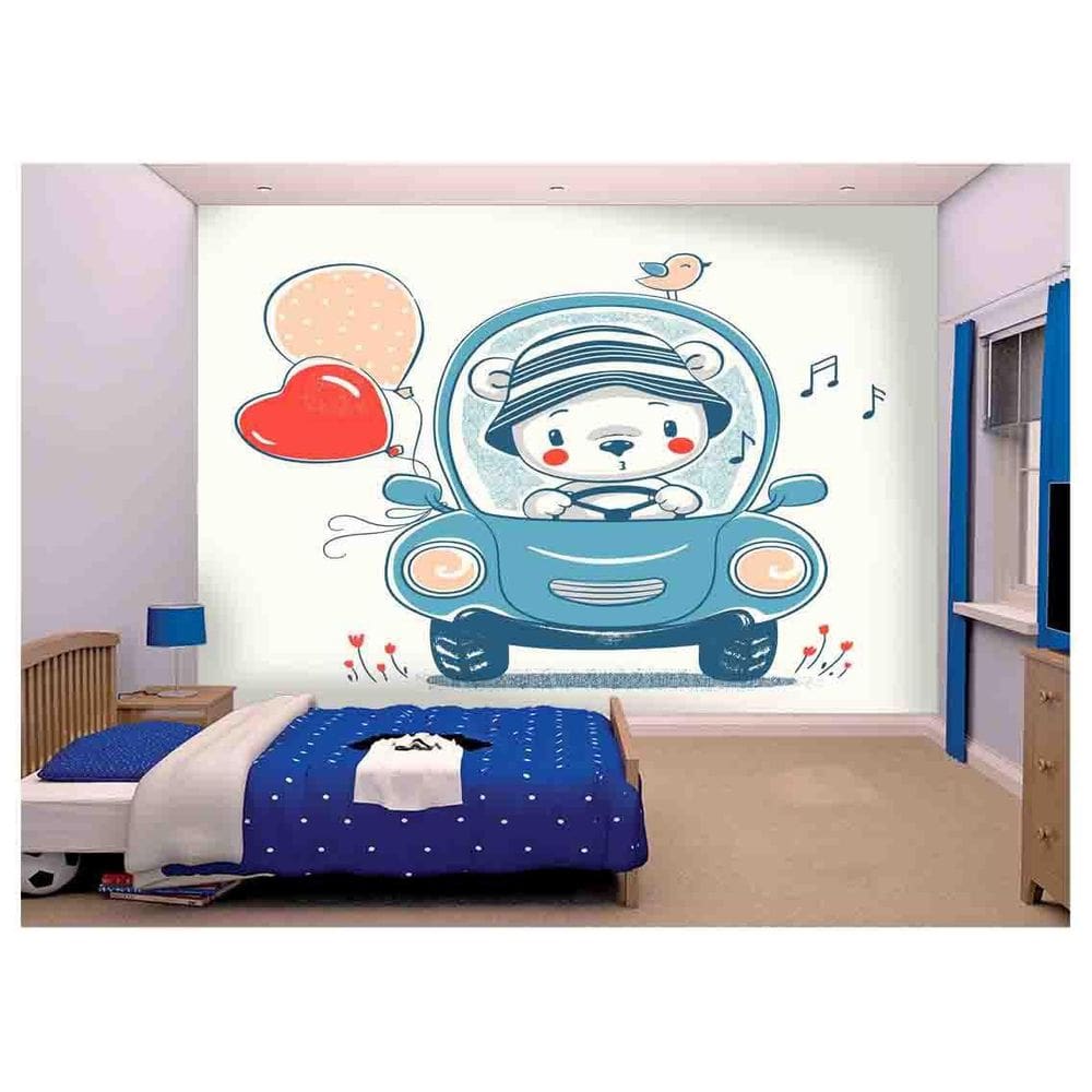 Papel De Parede Infantil Ursinho Quarto Bebê  Azs133