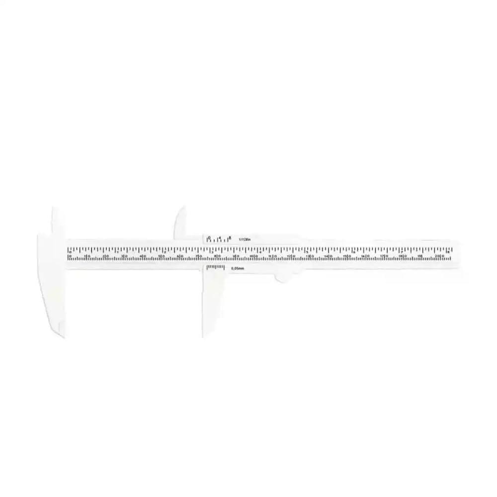 Paquímetro De Plástico Branco 20cm Santa Clara