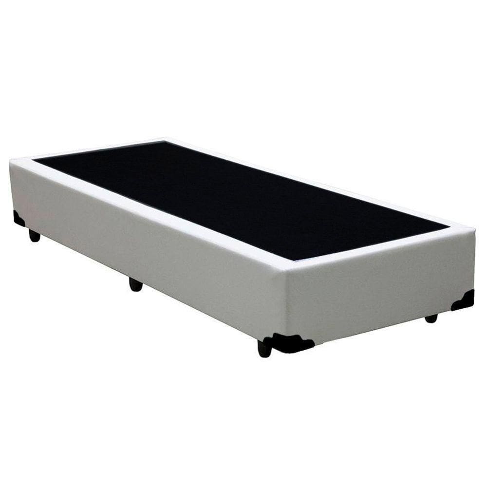 Cama Box Solteiro Sintético Cama Branco 88x188x42cm