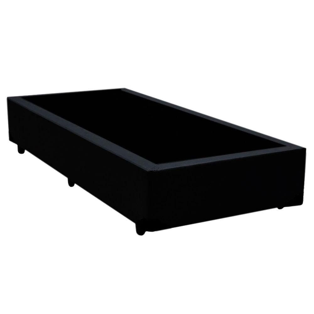 Cama Box Solteiro Sintético Cama Preto 88x188x42cm