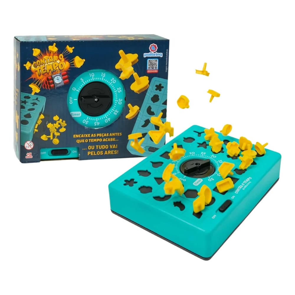 Contra O Tempo Jogo Tabuleiro Interativo Encaixe Educativo