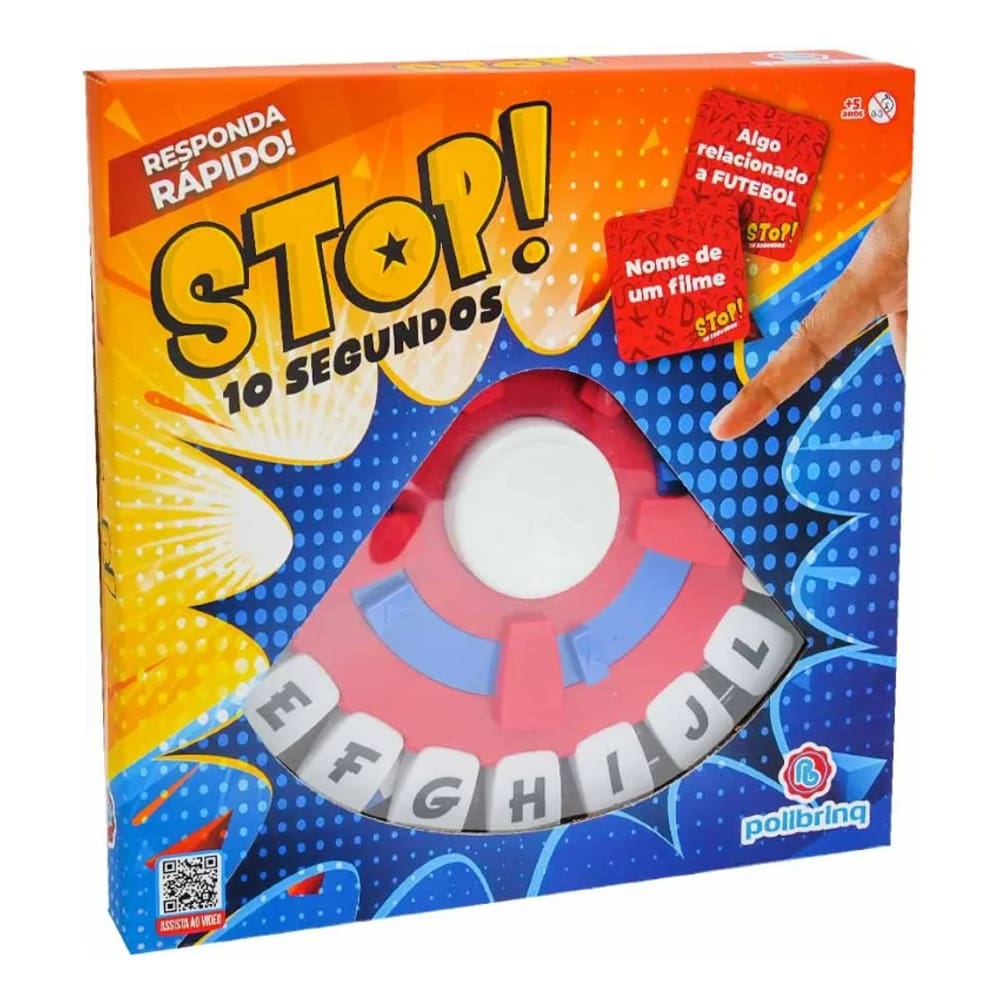 Jogo Recreativo Tabuleiro Stop 10 Segundos - Polibrinq