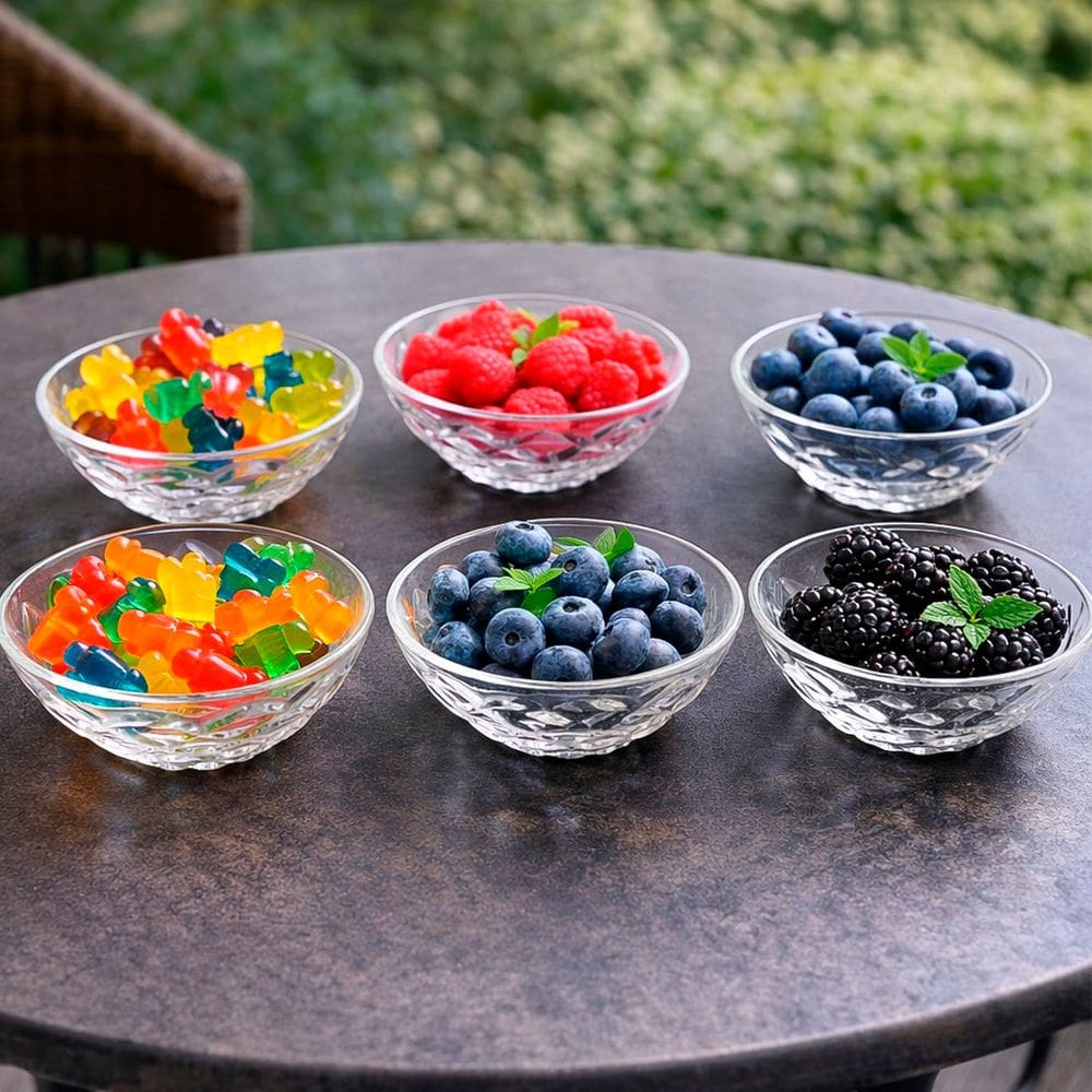 Jogo Tigelas Sobremesa Sorvete Bowl Vidro De 165ml Kit 6pçs