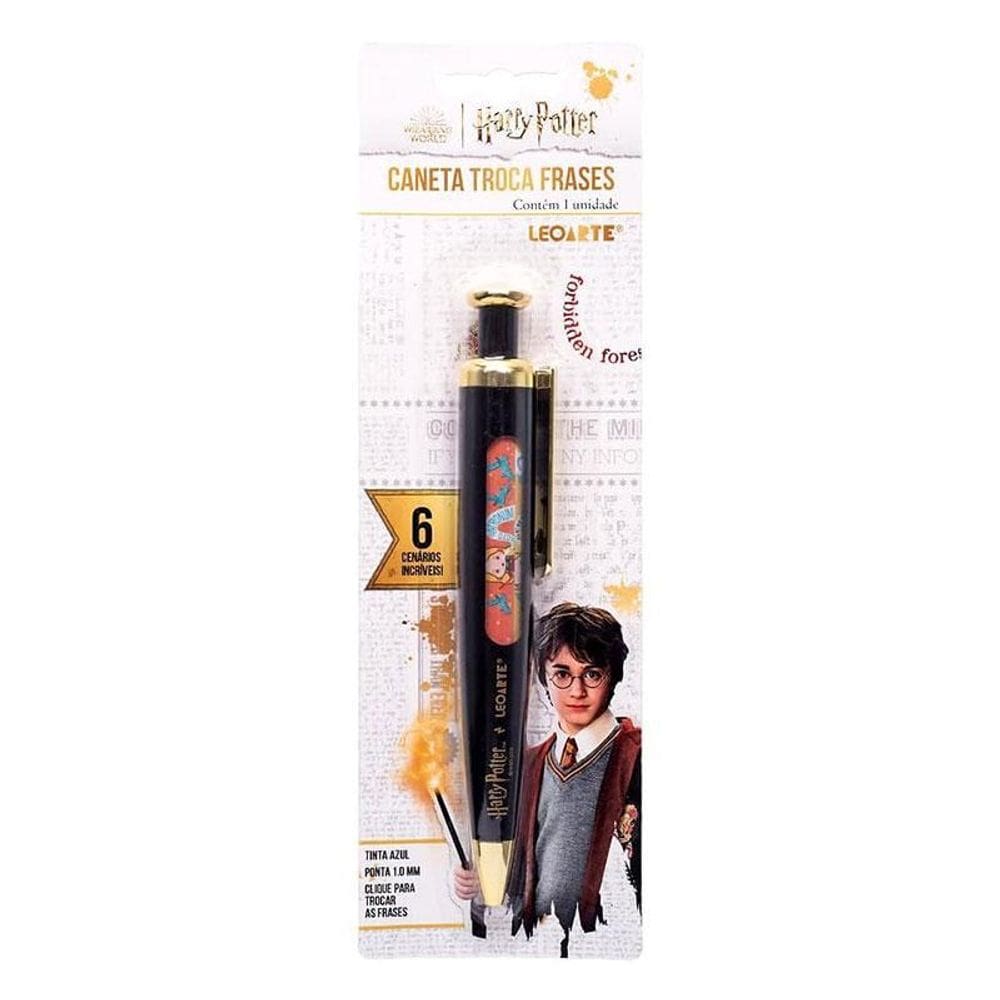 Caneta Esferográfica Harry Potter Troca Frases 97184PT 1.0mm - Leo&Leo