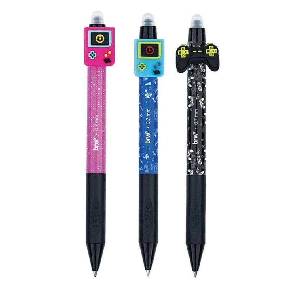 Caneta Esferográfica Apagável Player CA0220 0.7mm 3 Unidades - BRW