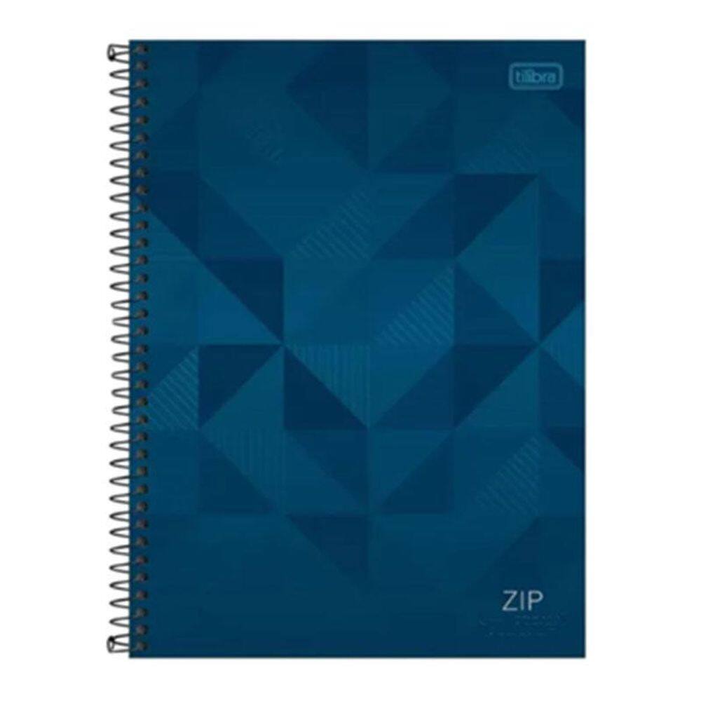 Caderno Espiral Universitário Zip 10 Matérias Azul - Tilibra