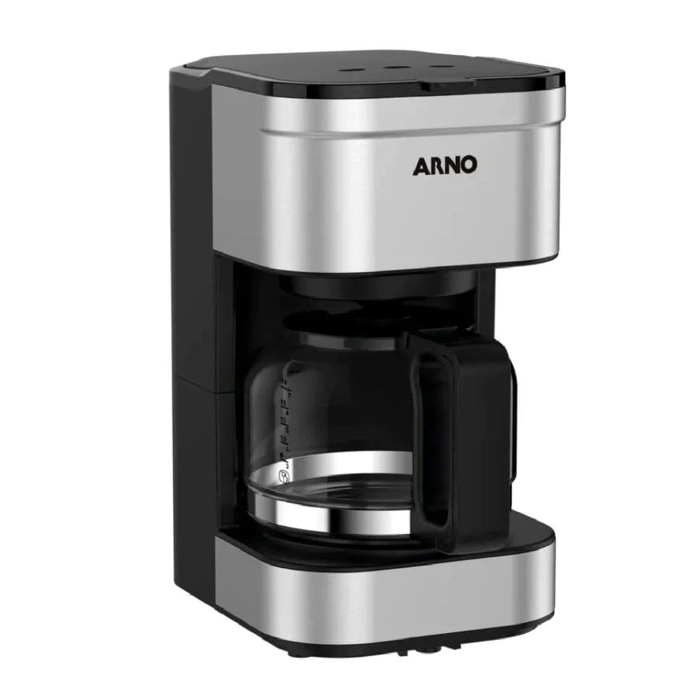 Cafeteira Elétrica Arno Preferita Inox 750ml Com Jarra de Vidro, Filtro Permanente, Corta Pingos e Placa Aquecedora 550W