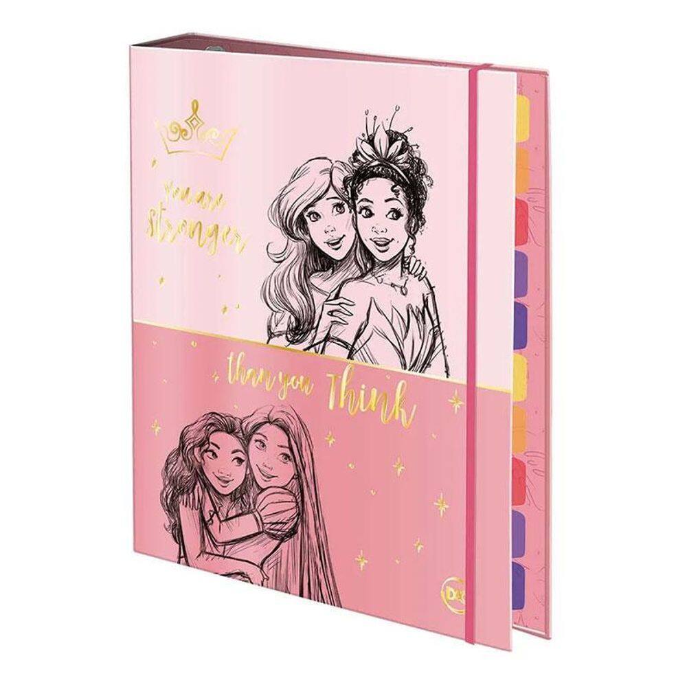 Fichário Caderno Argolado Colegial Princesas 48 Folhas - DAC