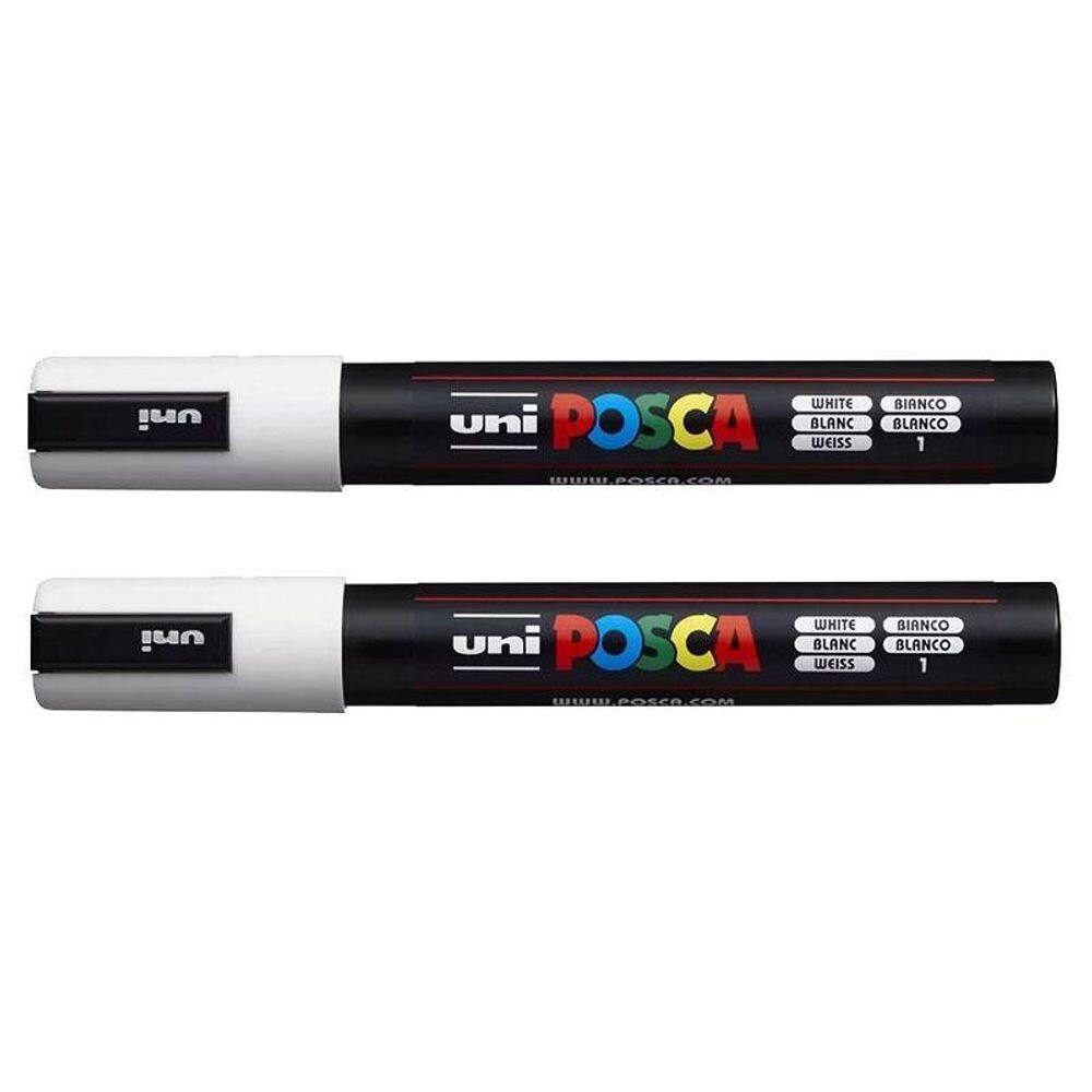Caneta Marcadora Posca PC-5M Branca 2 Unidades - Uni