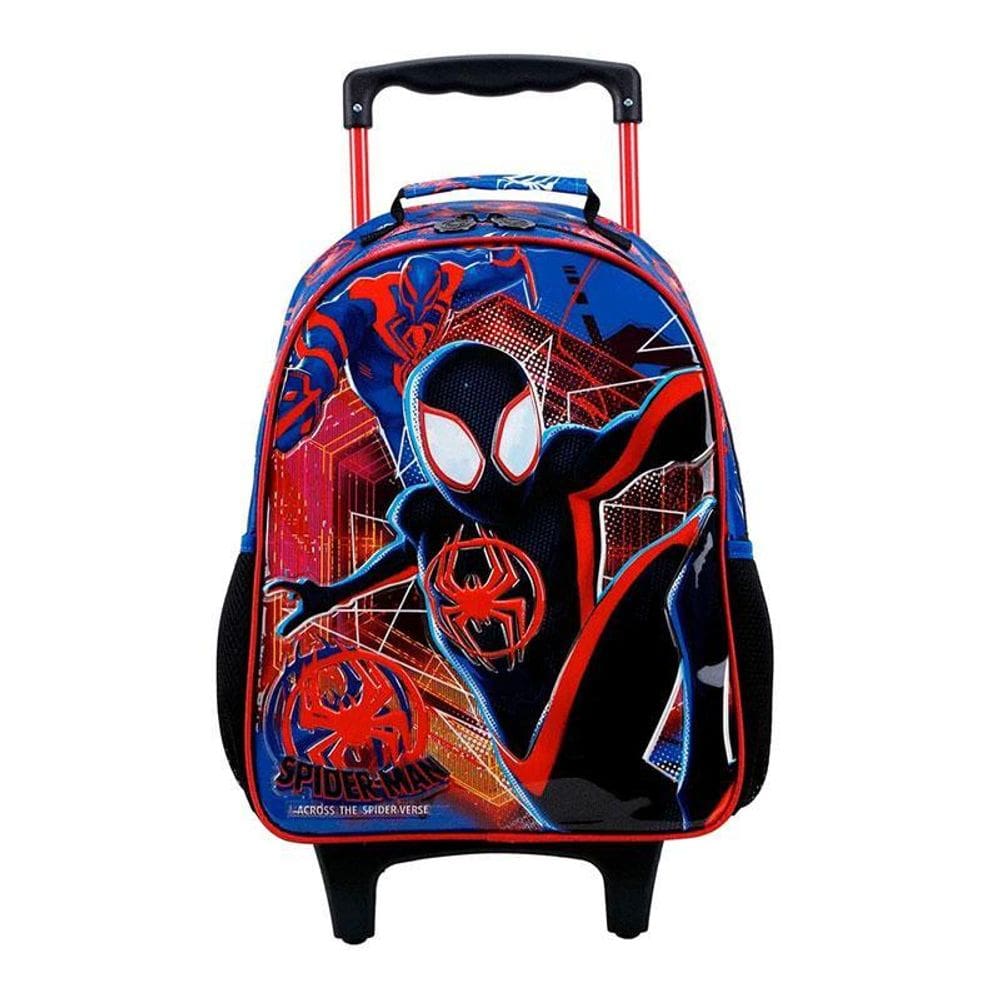 Mochila Escolar Infantil com Rodinhas Spider Man 11680 Azul - Xeryus
