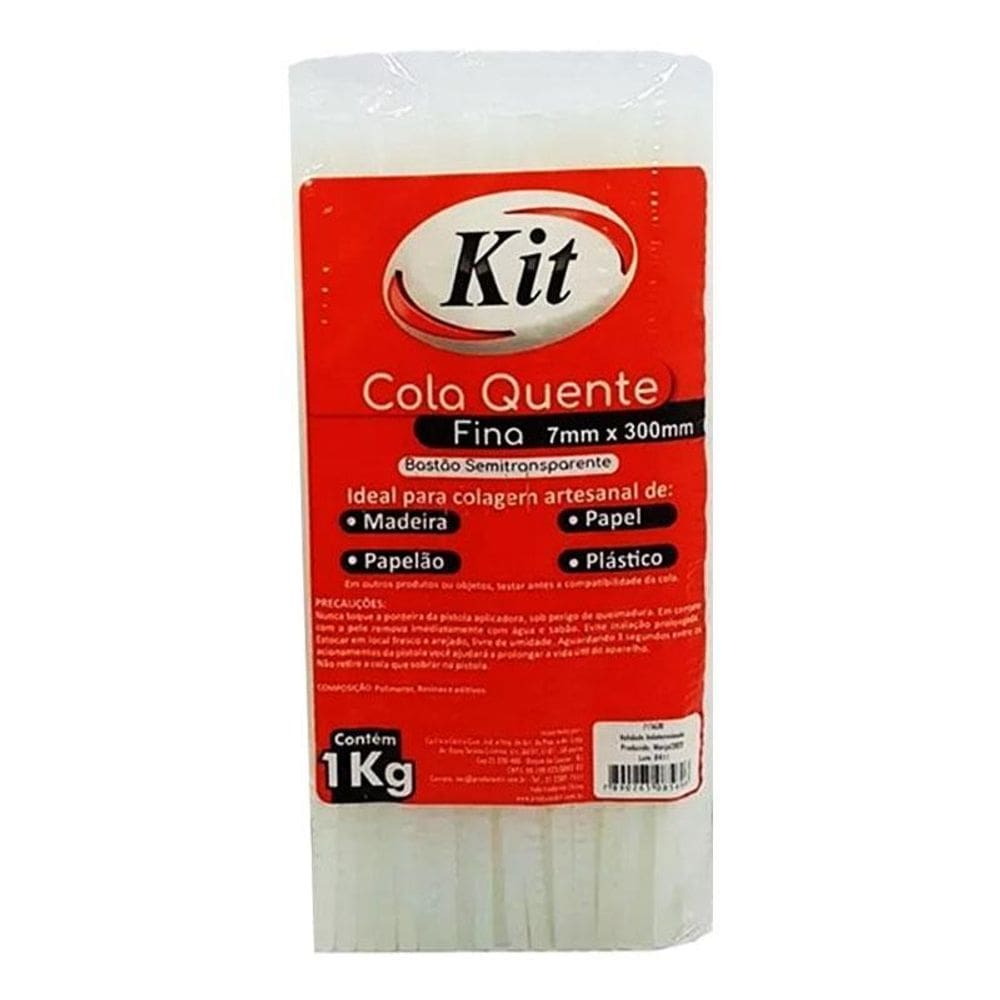Refil de Cola Quente em Bastão Fino 1kg - Kit