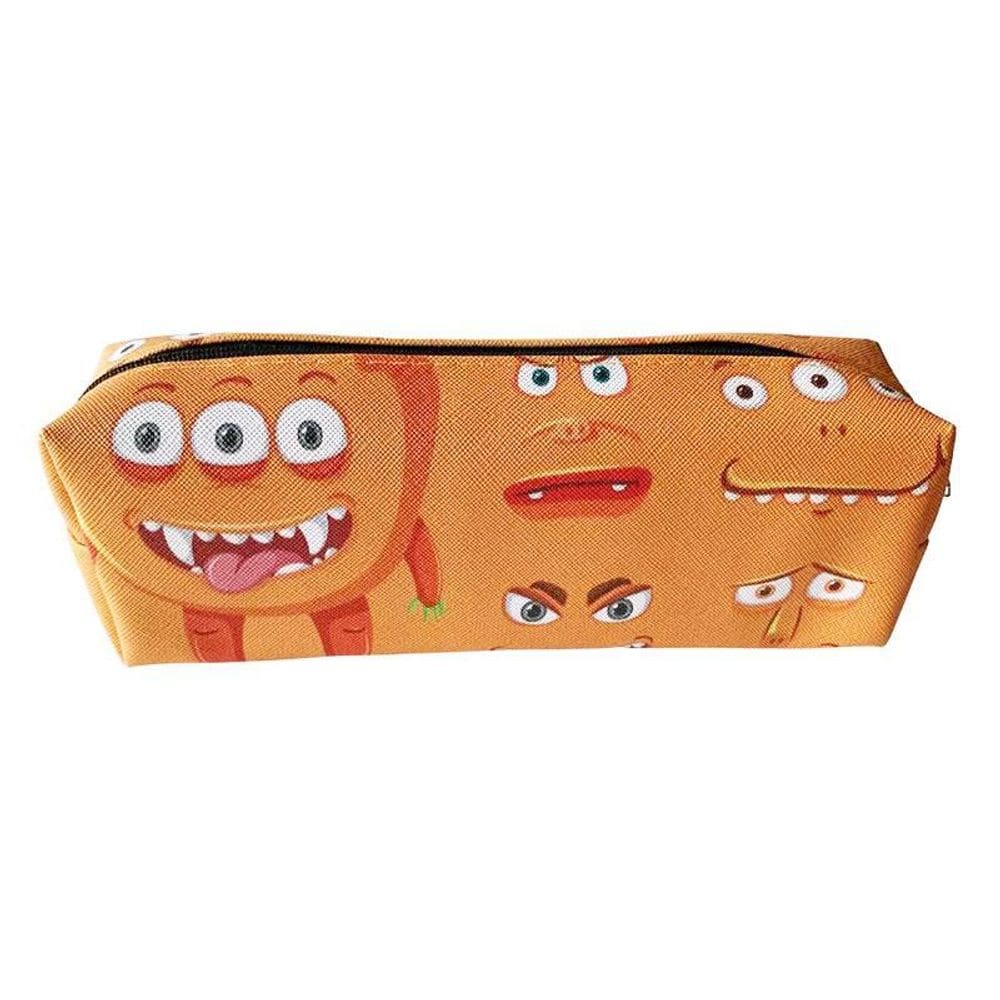 Estojo Escolar Infantil Monstros Laranja - VMP