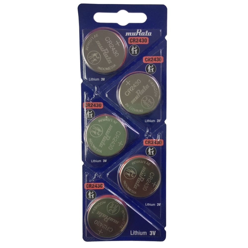 Pilha Cr2430 Murata Lithium Botão - Kit De 5 Unidades