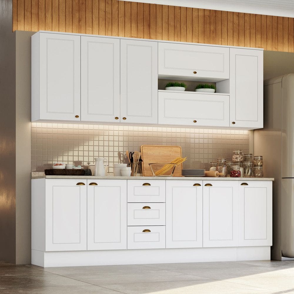 Cozinha Compacta de 07 Pecas com Aereo Basculante Nova York Henn