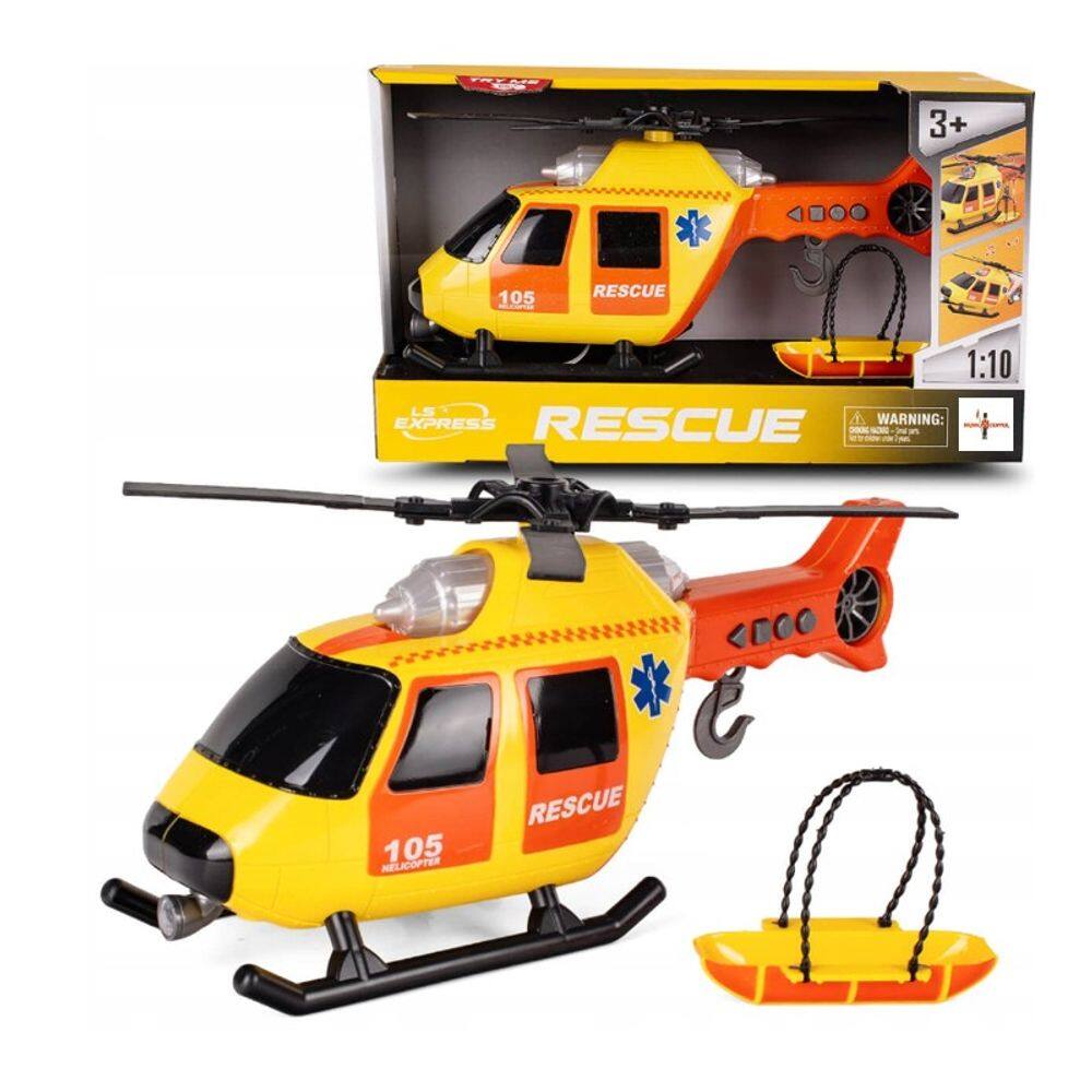 Helicóptero de Resgate 1:10 com Guincho Luz e Som - Brink Center