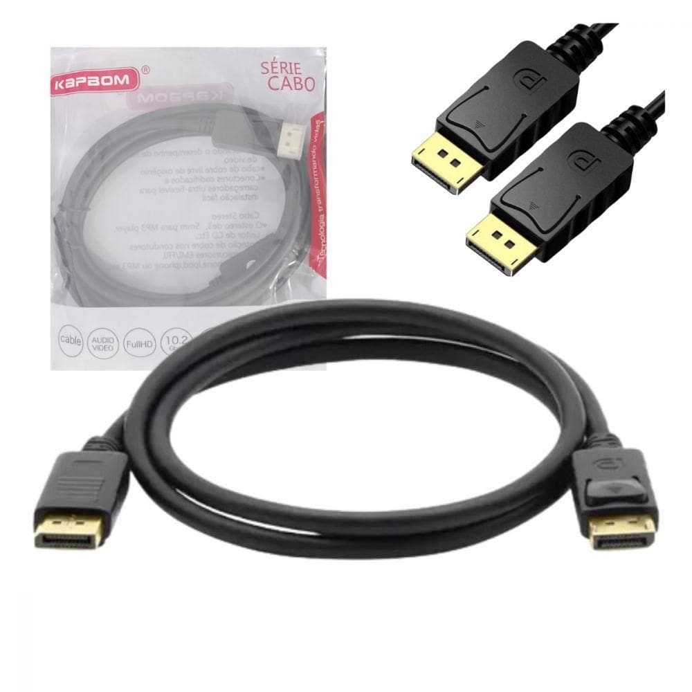 Cabo Displayport 3 Metros Blindado 4k Full Hd 1080p