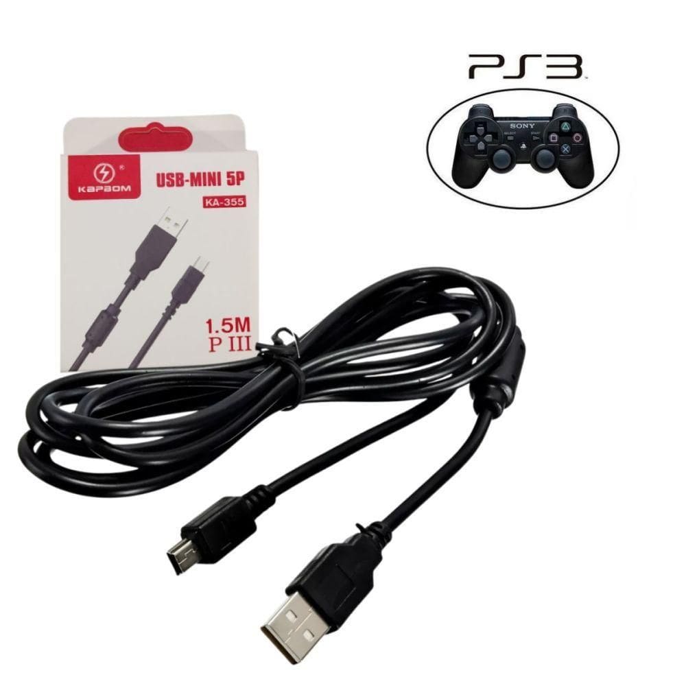 Cabo V3 Mini Usb 5p 1,5 Metros Para Controle Gamer