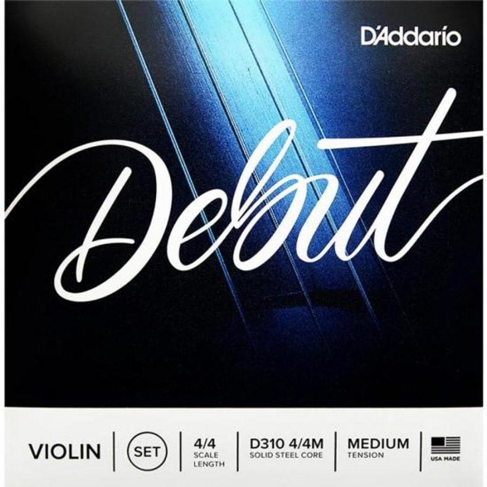 Encordoamento Violino Tensão Média D Addario Debut D310 4/4m