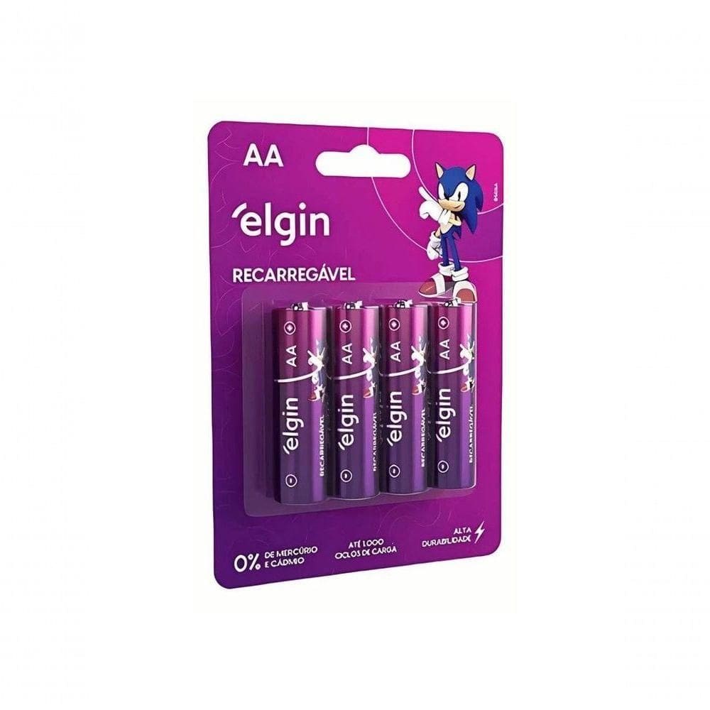 Pilha Recarregável Elgin Aa 2500mah C-4