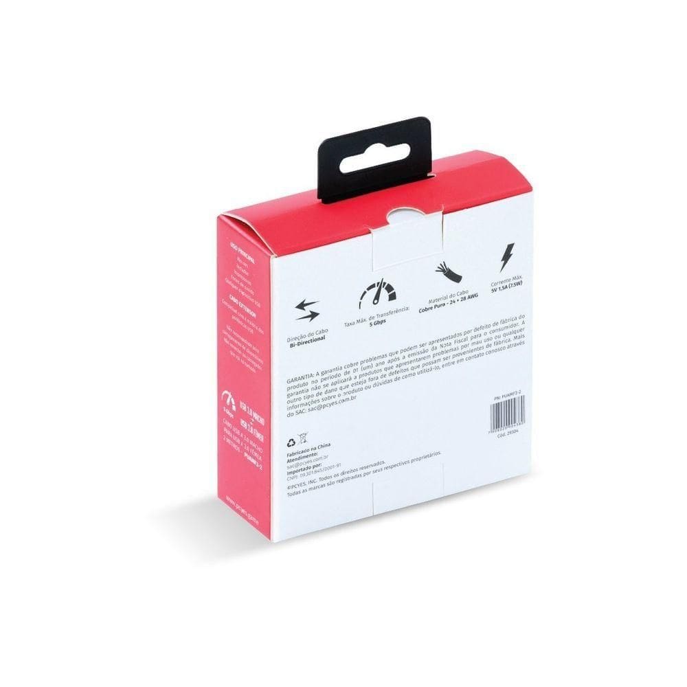 Cabo Extensor Usb A3.0 Macho Fêmea Puro Cobre 2m