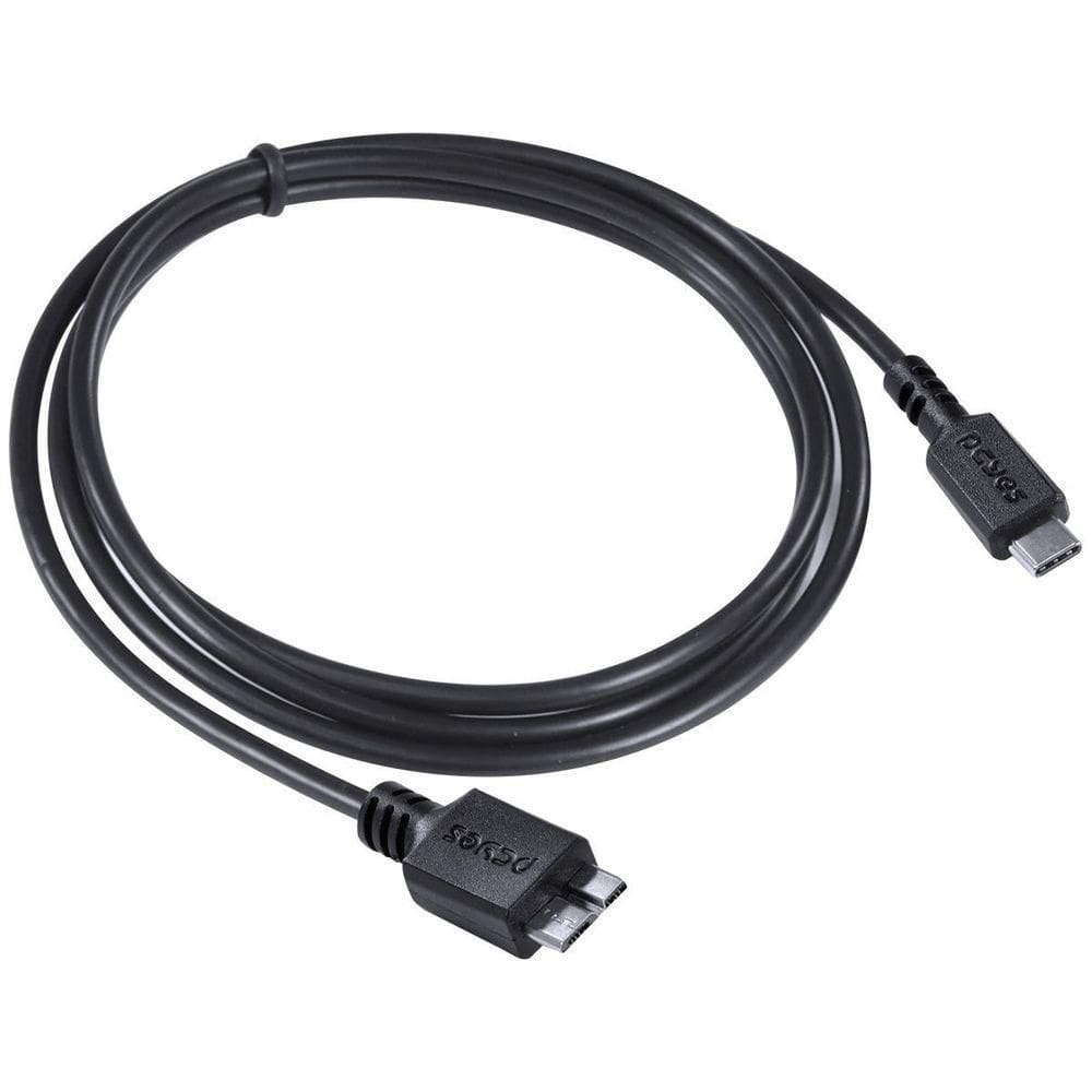 Cabo Usb C × Micro Usb B 3.0 Preto 1m