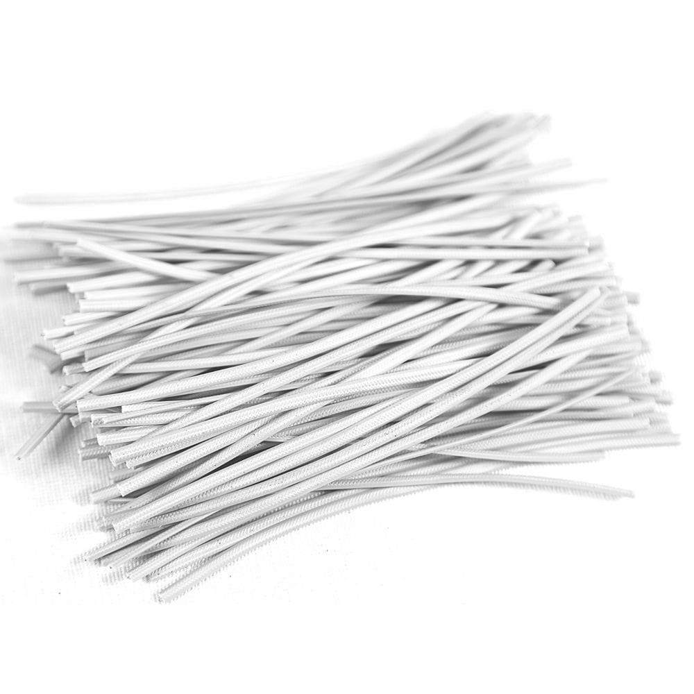 Amarrilho Fecho Lacre Arame Branco 12cm 100 unidades