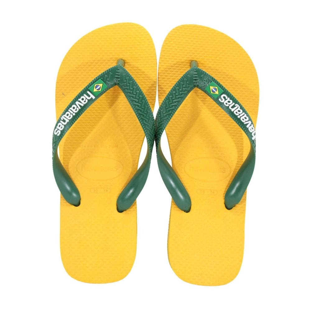 Chinelo Havaianas Brasil Logo Amarelo
