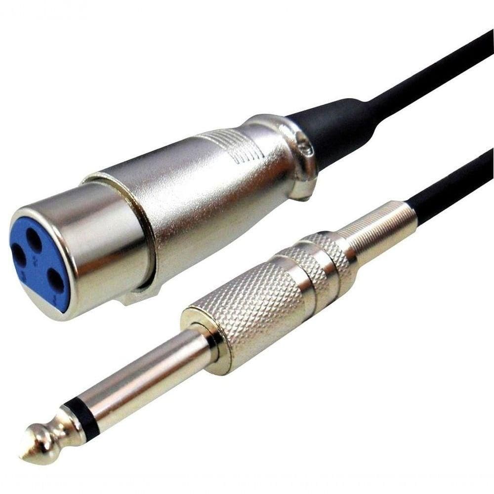 Cabo Microfone P10 Macho X Cannon Feméa