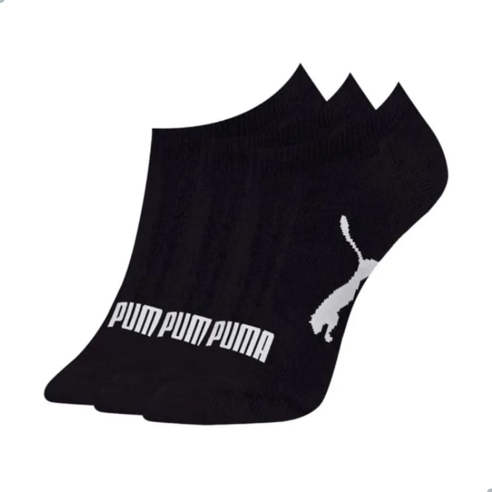 Kit Meia Sapatilha Feminina Puma Preto