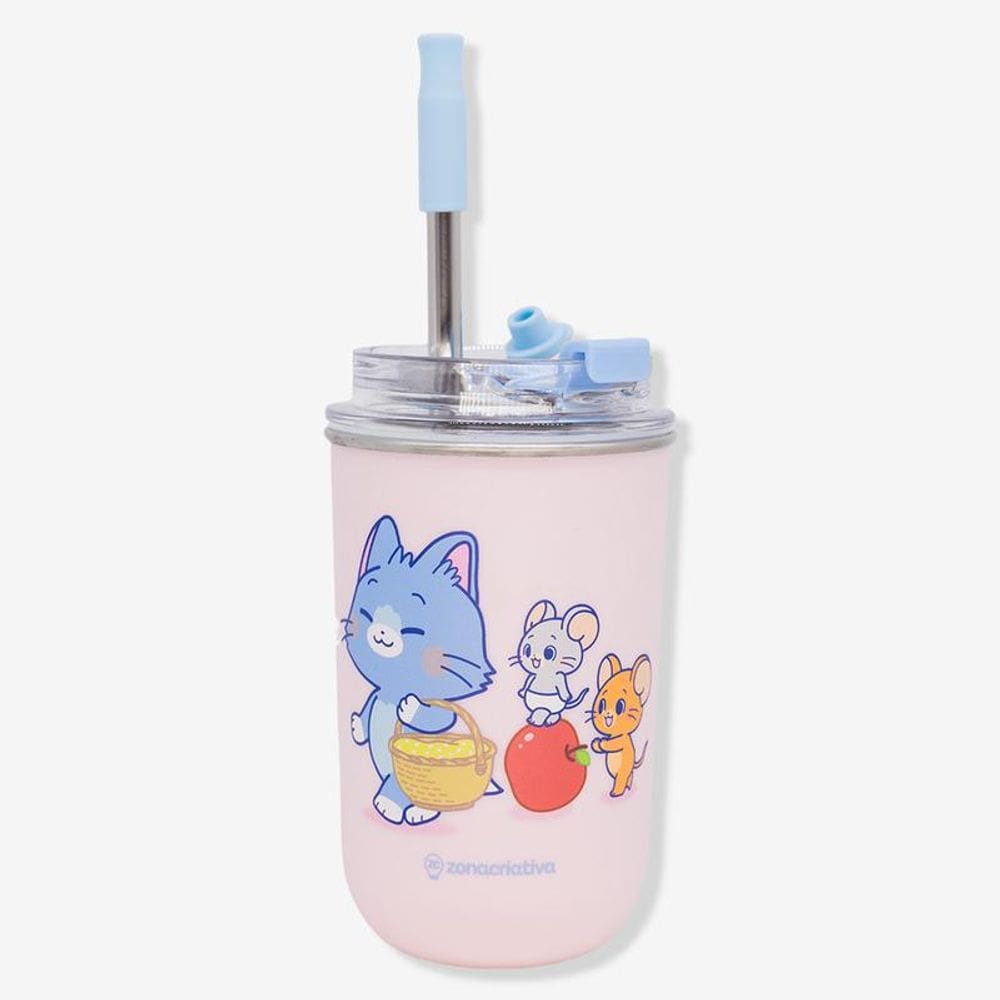 Copo Neo com Canudo Tom e Jerry Gokko Zona Criativa