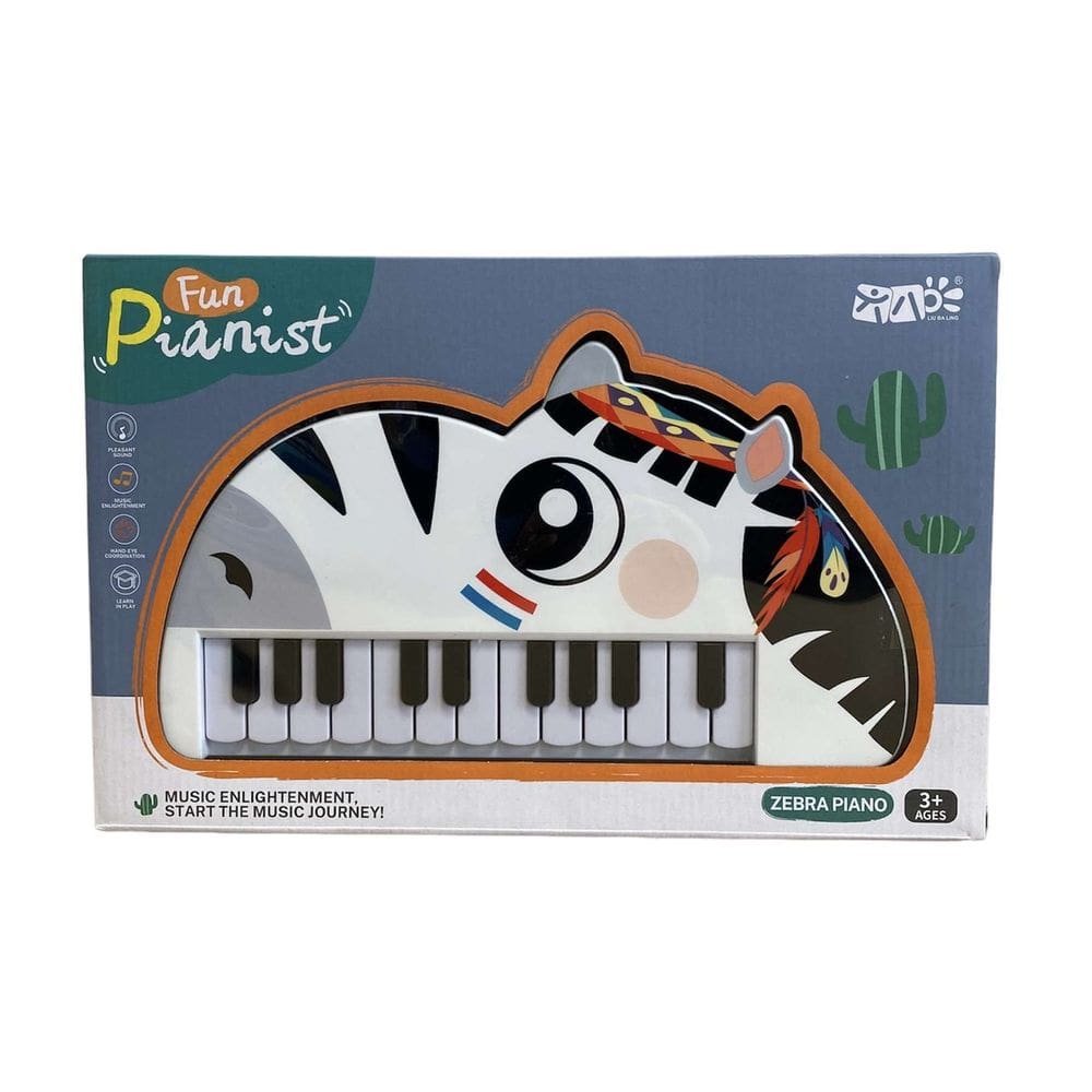 Piano Infantil Teclado Musical 22 Teclas Zebra -  AXM 230
