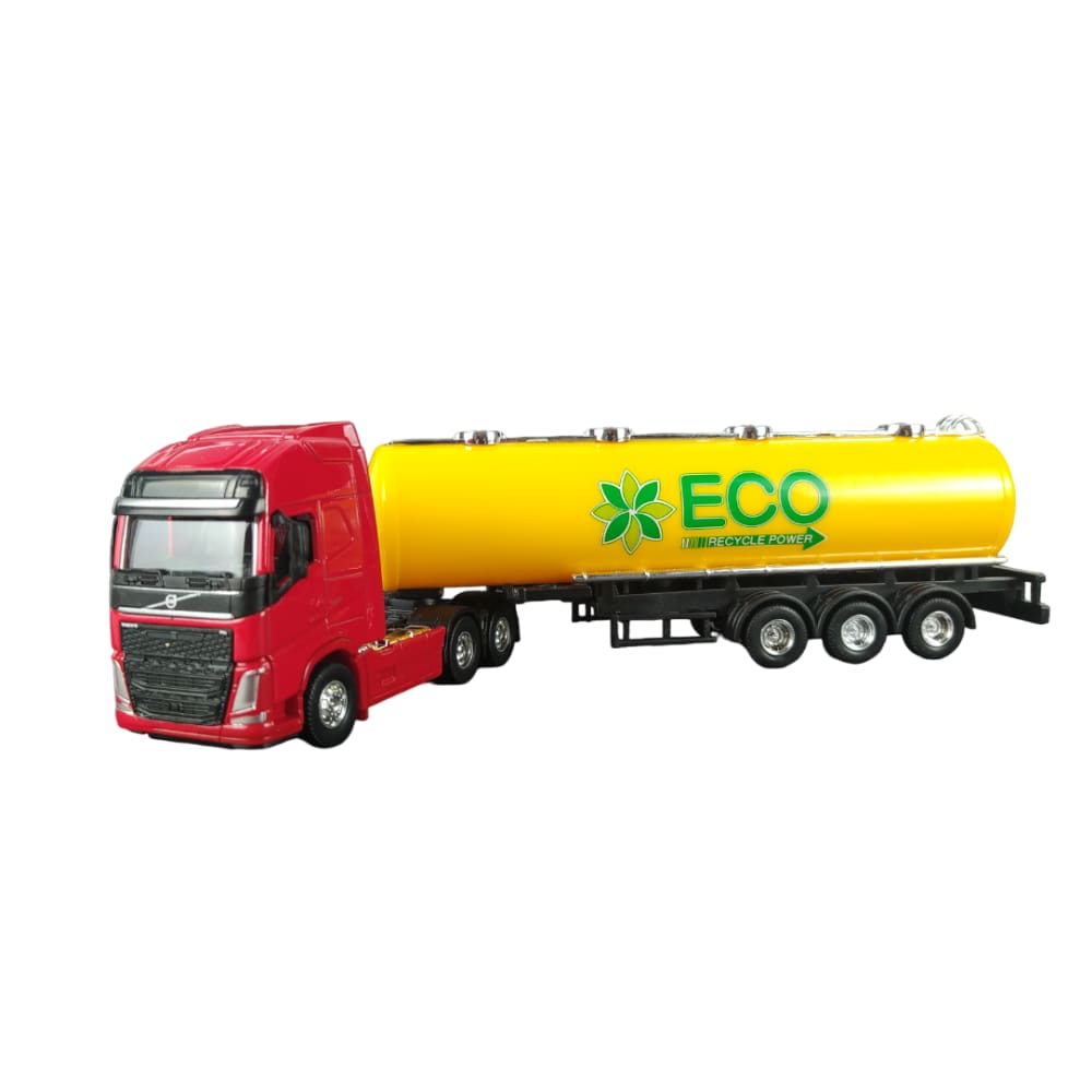 Caminhão Volvo Tanque 1:64 Welly Vermelho