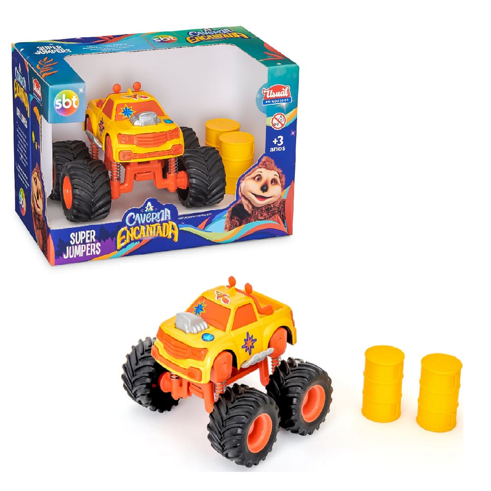 Carrinhos Super Jumpers A Caverna Encantada Amarelo - Usual