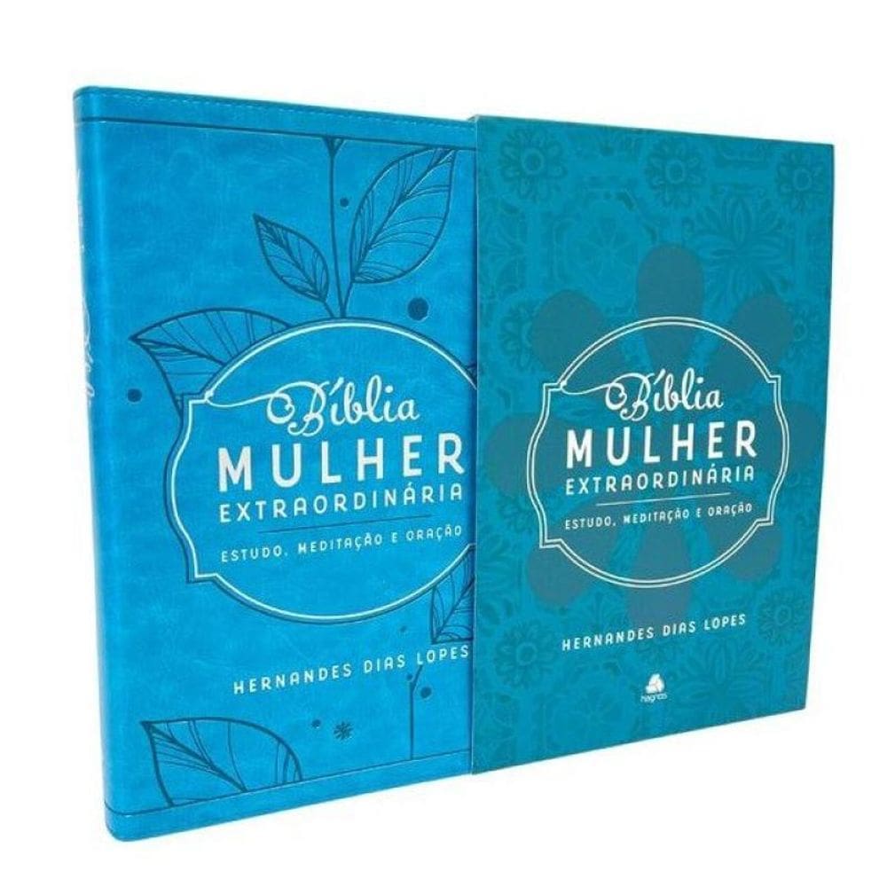 Bíblia Mulher Extraordinária - Estudo, Meditação E Oração - Turquesa