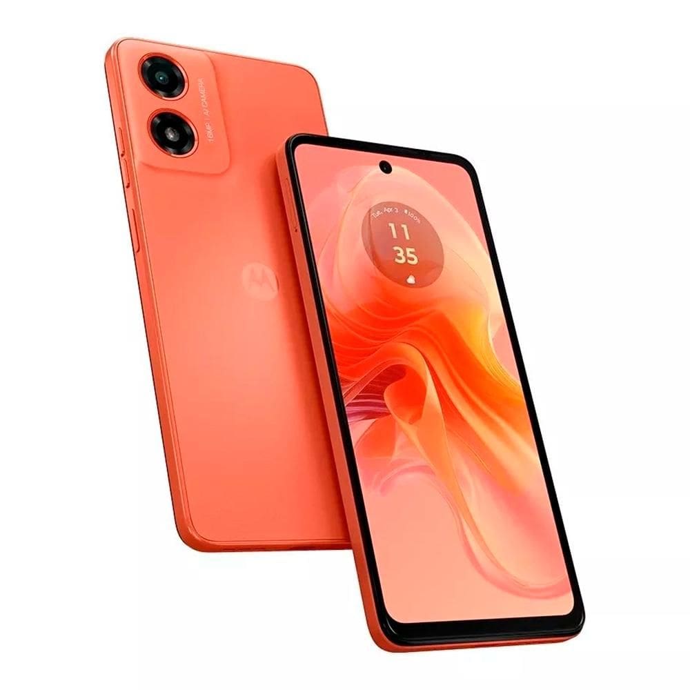 Smartphone Motorola Moto G04 128GB 4GB + 4GB RAM Boost 6,6” Câm. 16MP Coral Coral